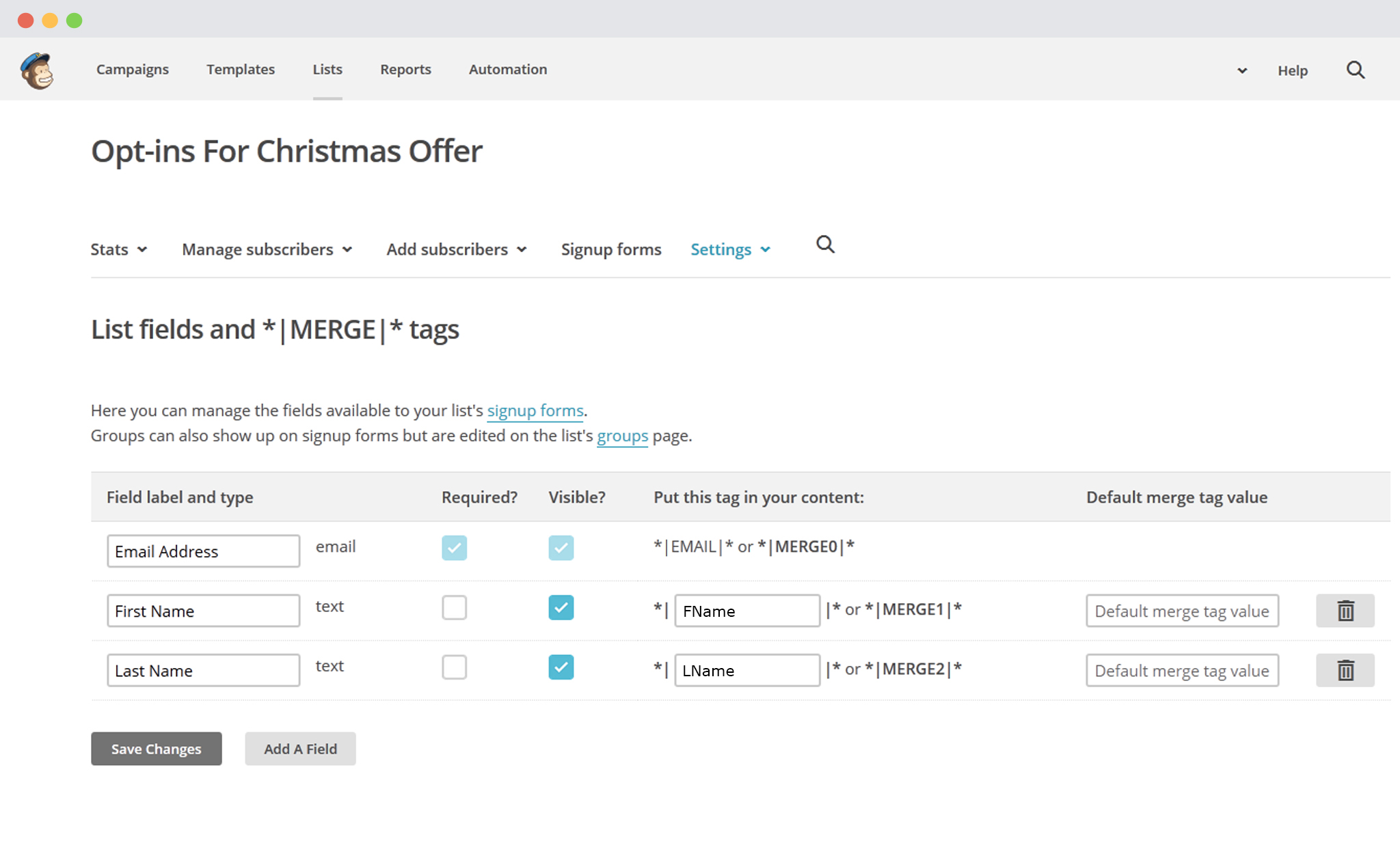 fname and lname in ConvertPlug