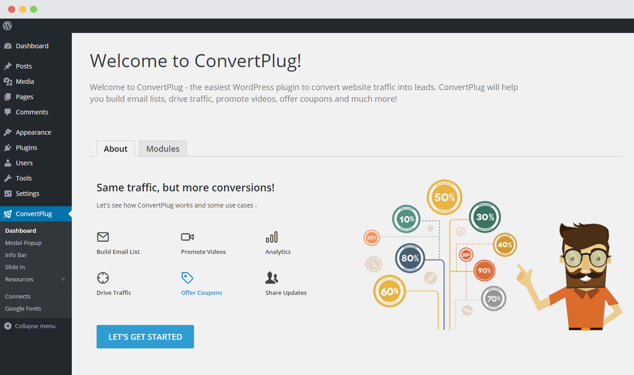 modal-popup-page in ConvertPlug
