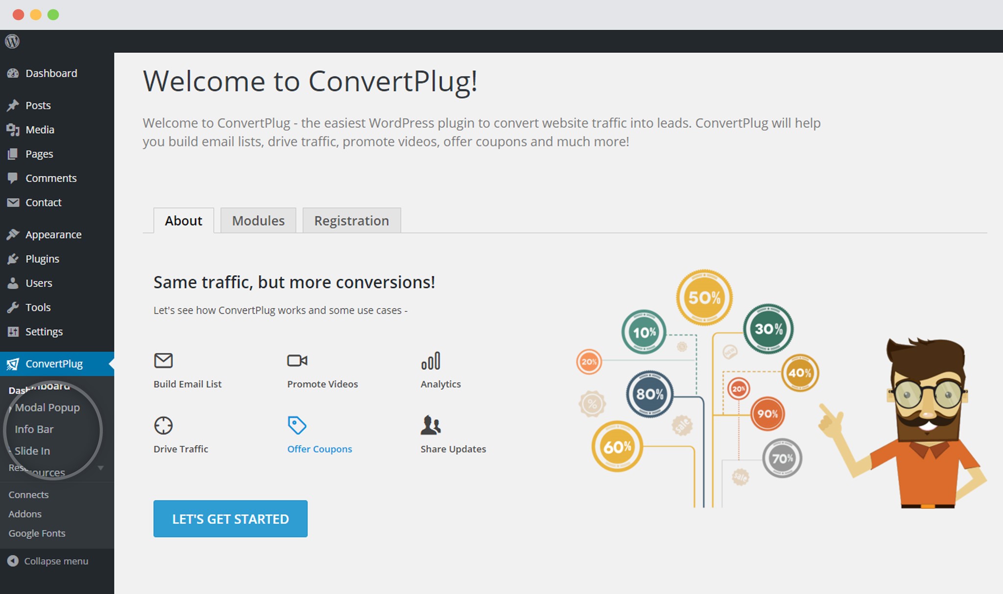 Select a Module in ConvertPlug