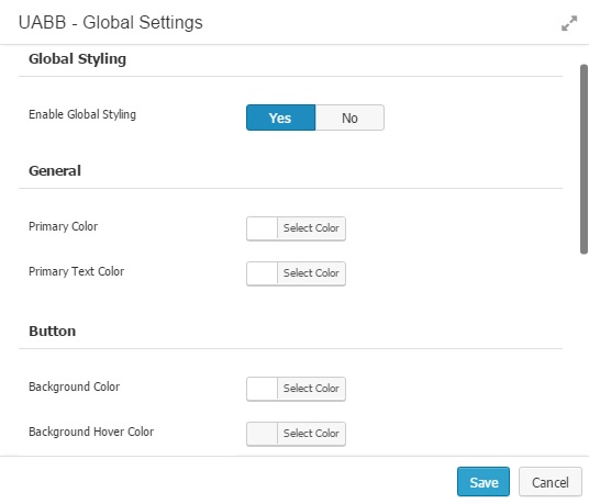 UABB Global Settings